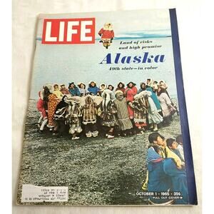 Life Magazine October 1 1965 Alaska 49th State Land of Risks & Promise Vintage